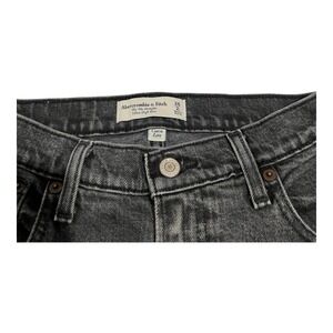 Abercrombie & Fitch Curve Love Jeans Women 26/2L Black‎ Straight Ultra High Rise